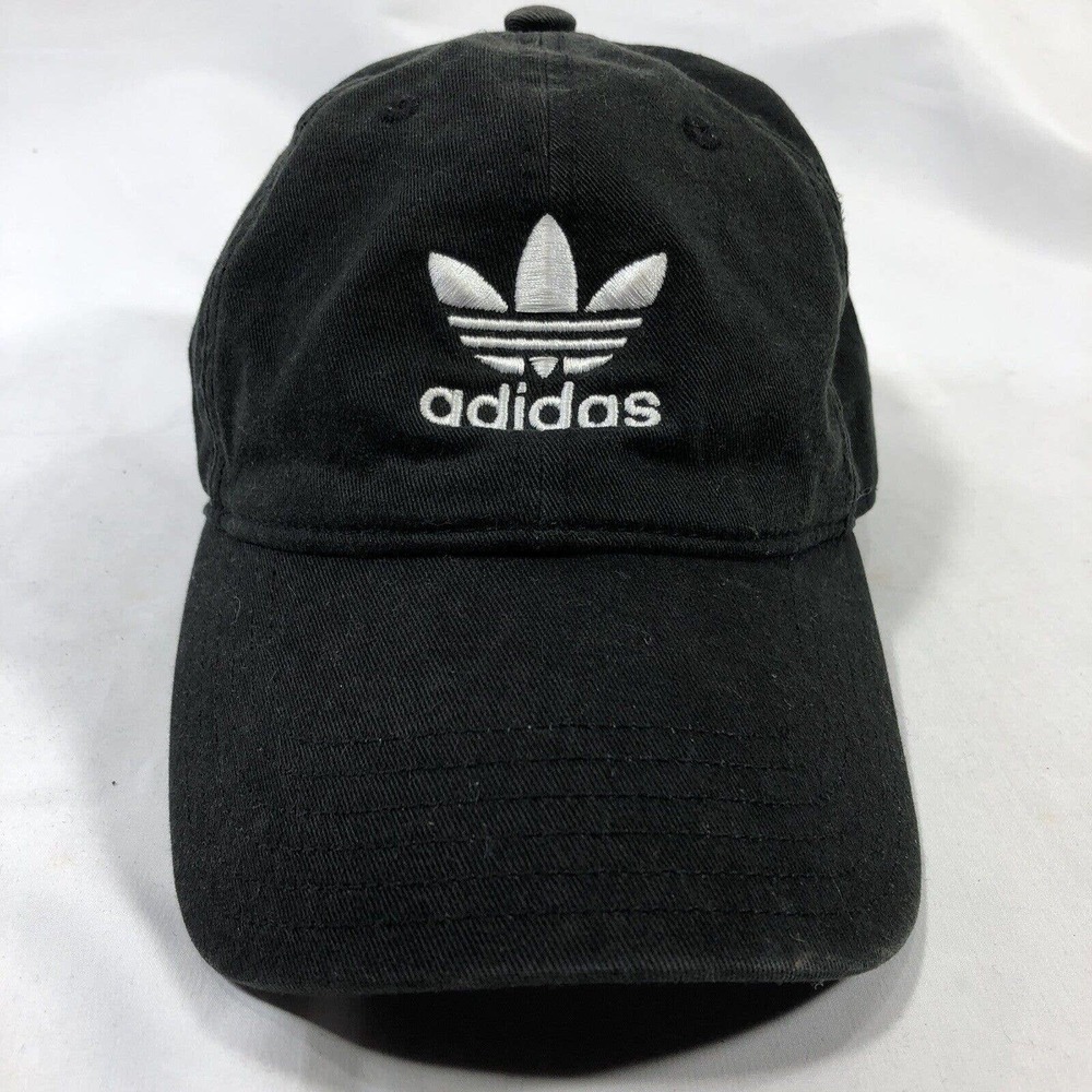 Adidas Faded Black Hat Cap Strap Back Dad Adjustable One Size Fits Most OSFM